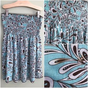 L8TR Smocked Waist Shirred Tube Top